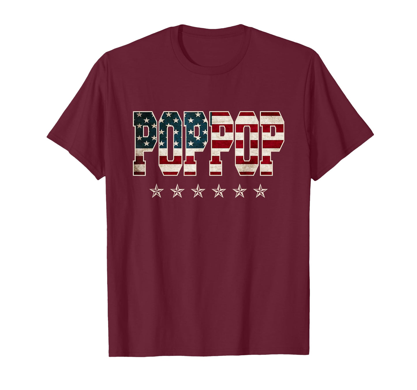 Poppop Father's Day American Flag 4th of July Vintage Xmas T-Shirt for Men