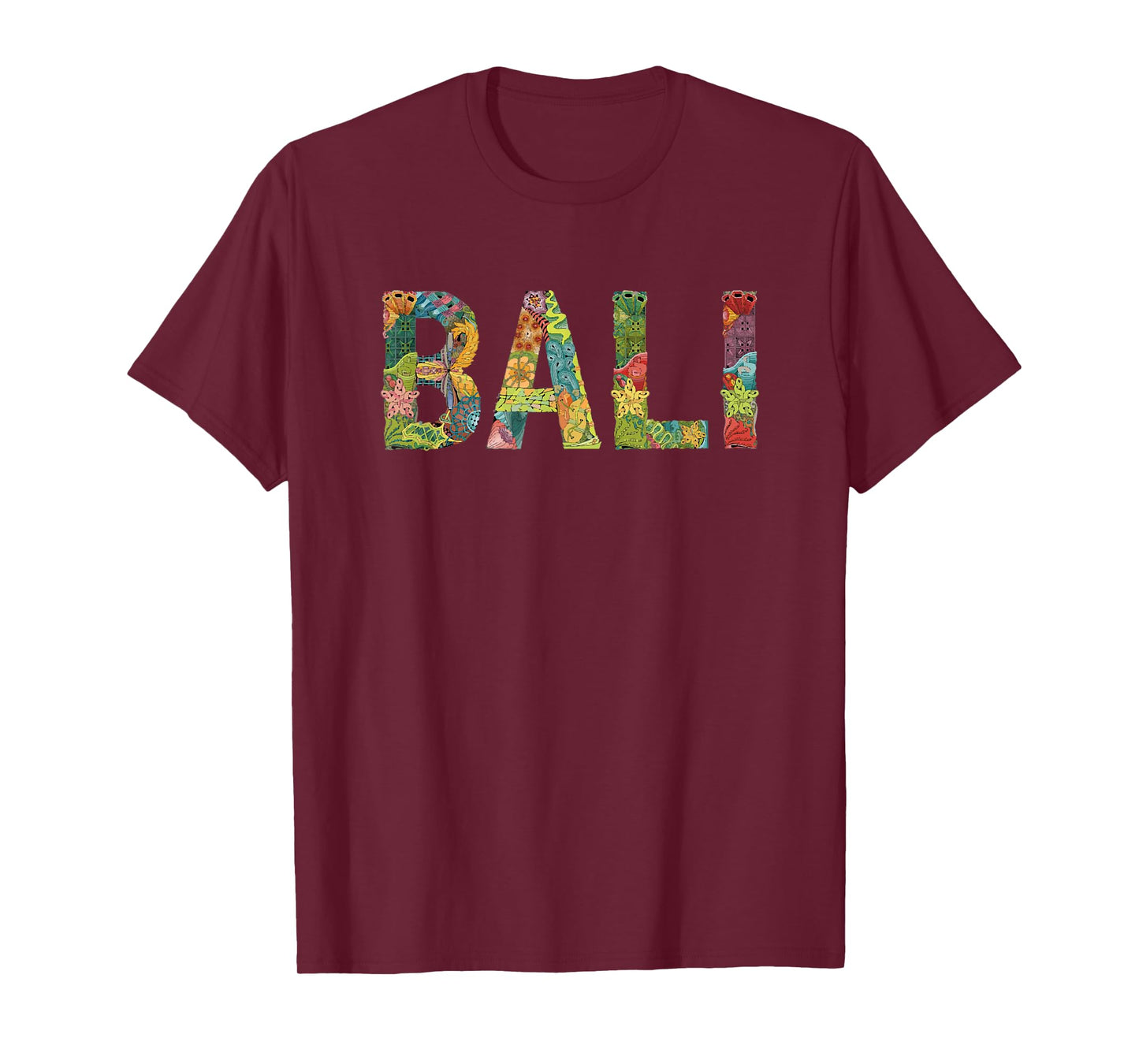 Awesome Bali Design With Jungle Font And Beautiful Colors T-Shirt