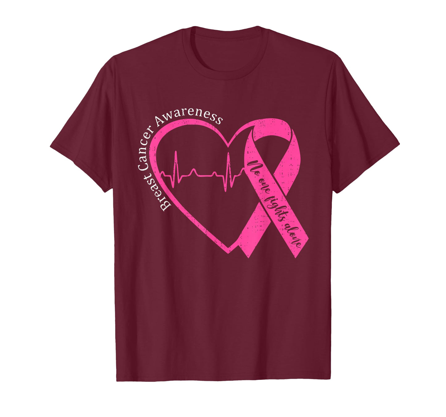Breast Cancer Awareness Heart Pink Ribbon Support Squad T-Shirt