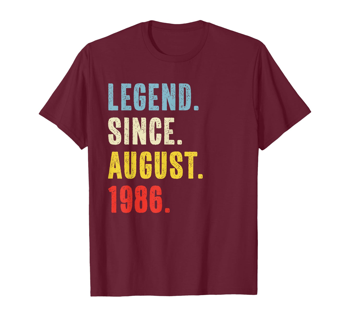 39 Year Old Legend Since August 1986 Retro 39th Birthday T-Shirt