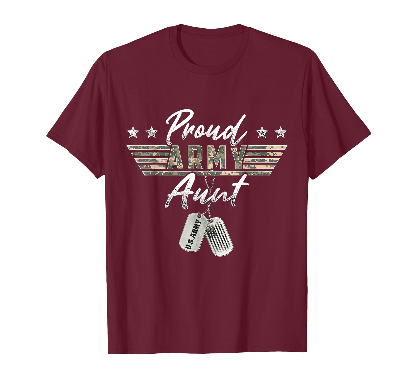 Proud U.S. Army & Military Family Military Gift Proud Army Aunt American Veteran Military T-Shirt