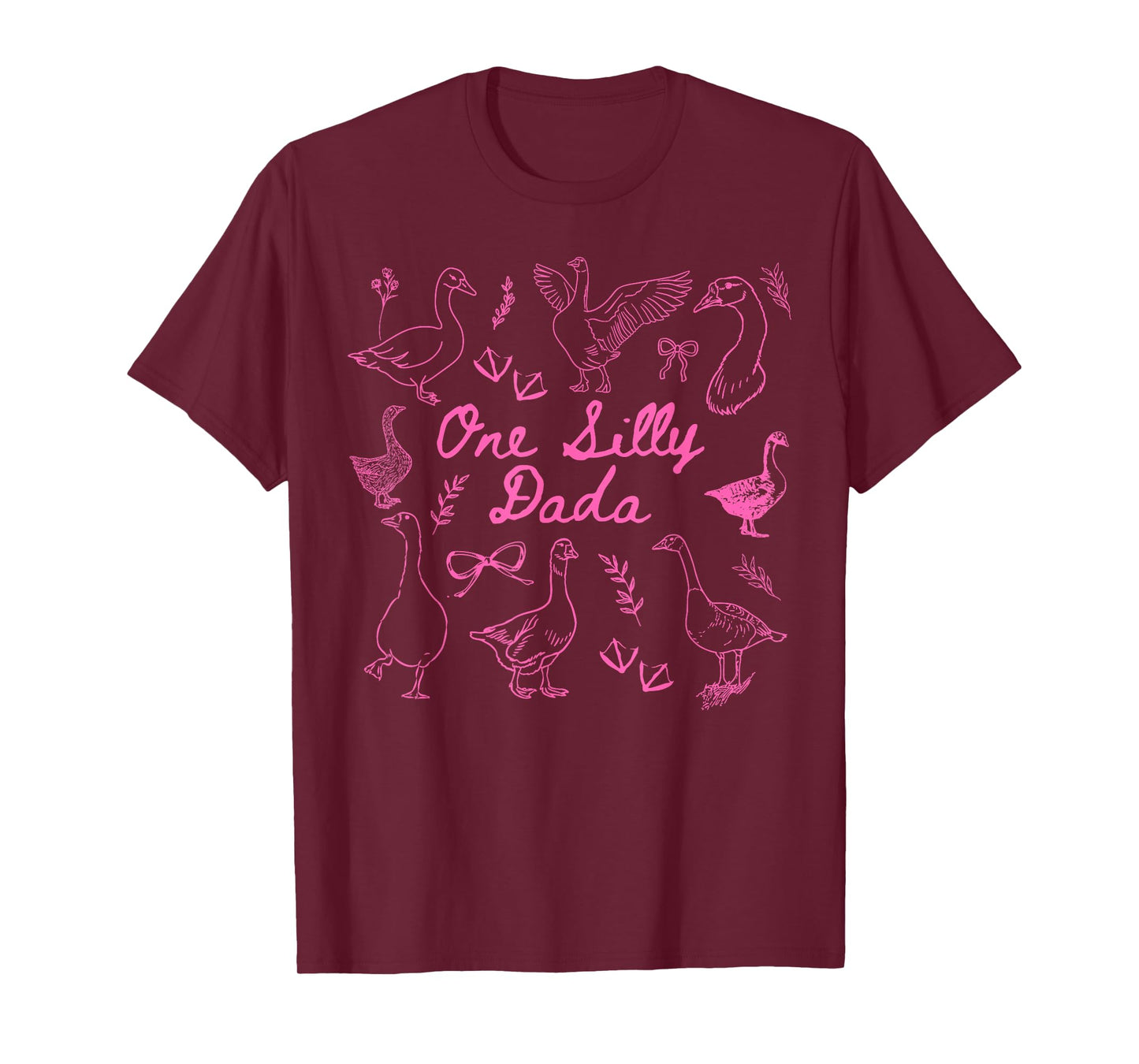 One Silly Goose 1st Birthday Matching Family One Silly Dada T-Shirt