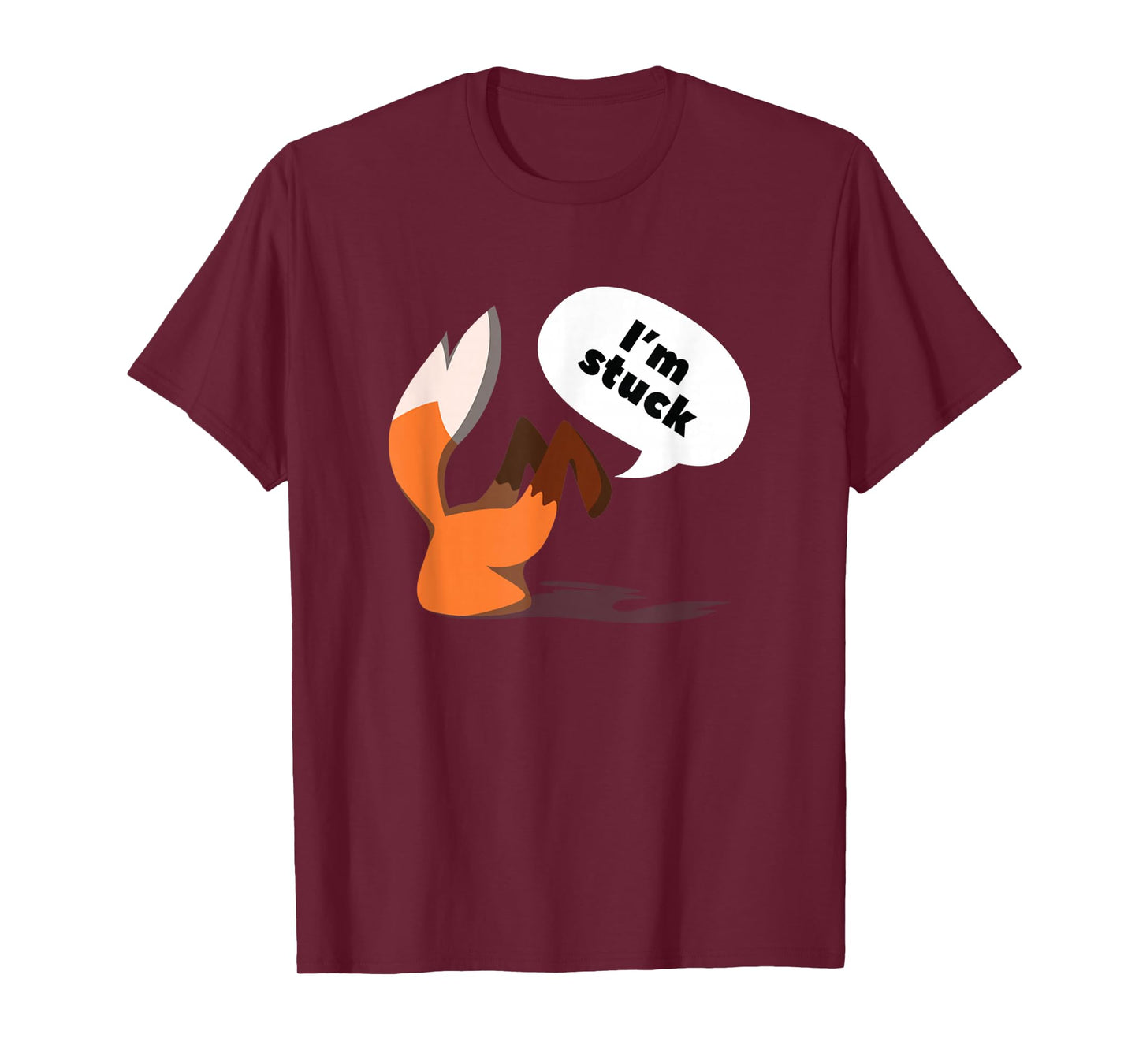 Funny Fox Stuck in The Hole Cute Fox Animal Lover T-Shirt