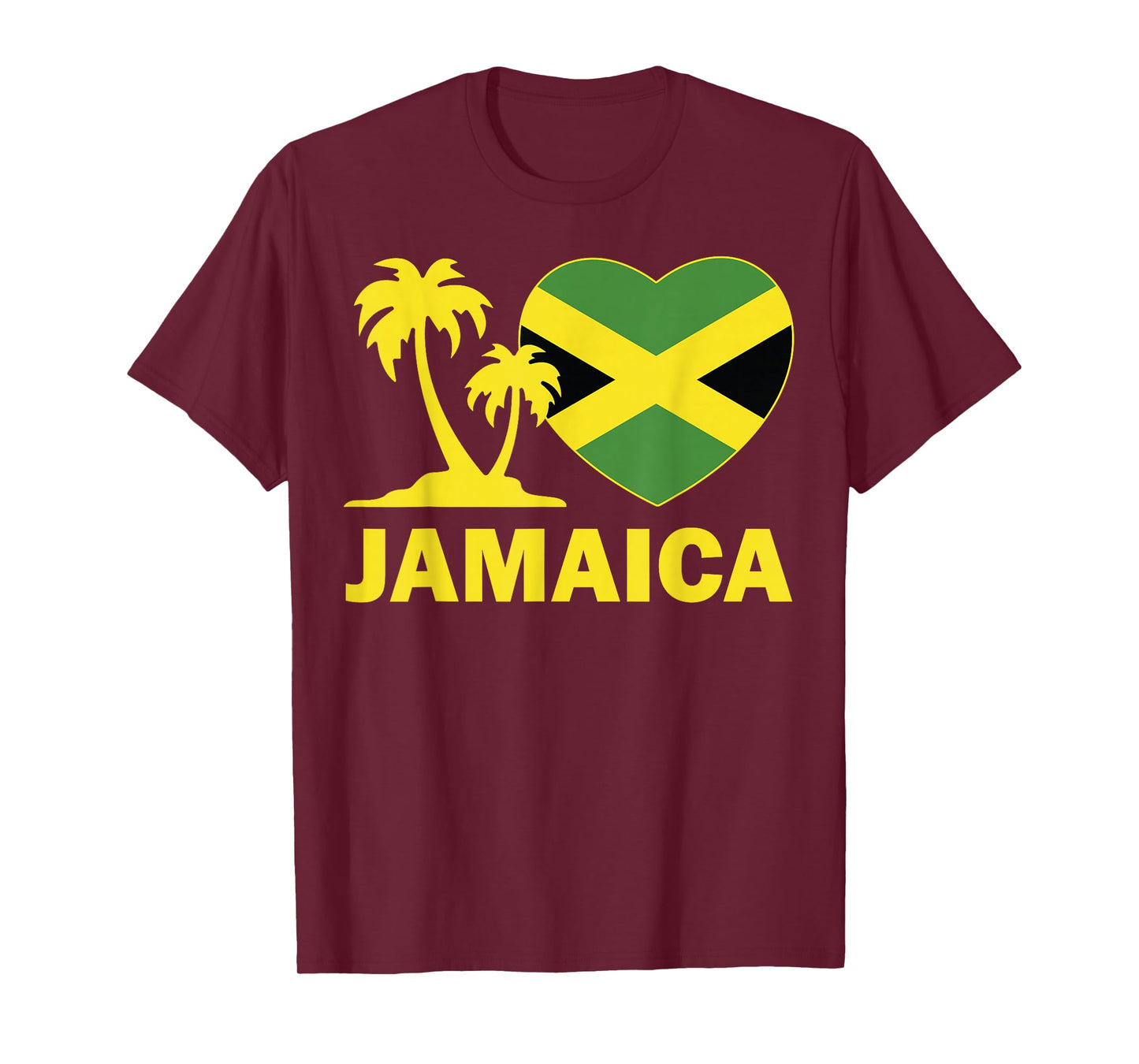Jamaica-Shirt I love Jamaican Flag Heart Women Men Kid Girls T-Shirt