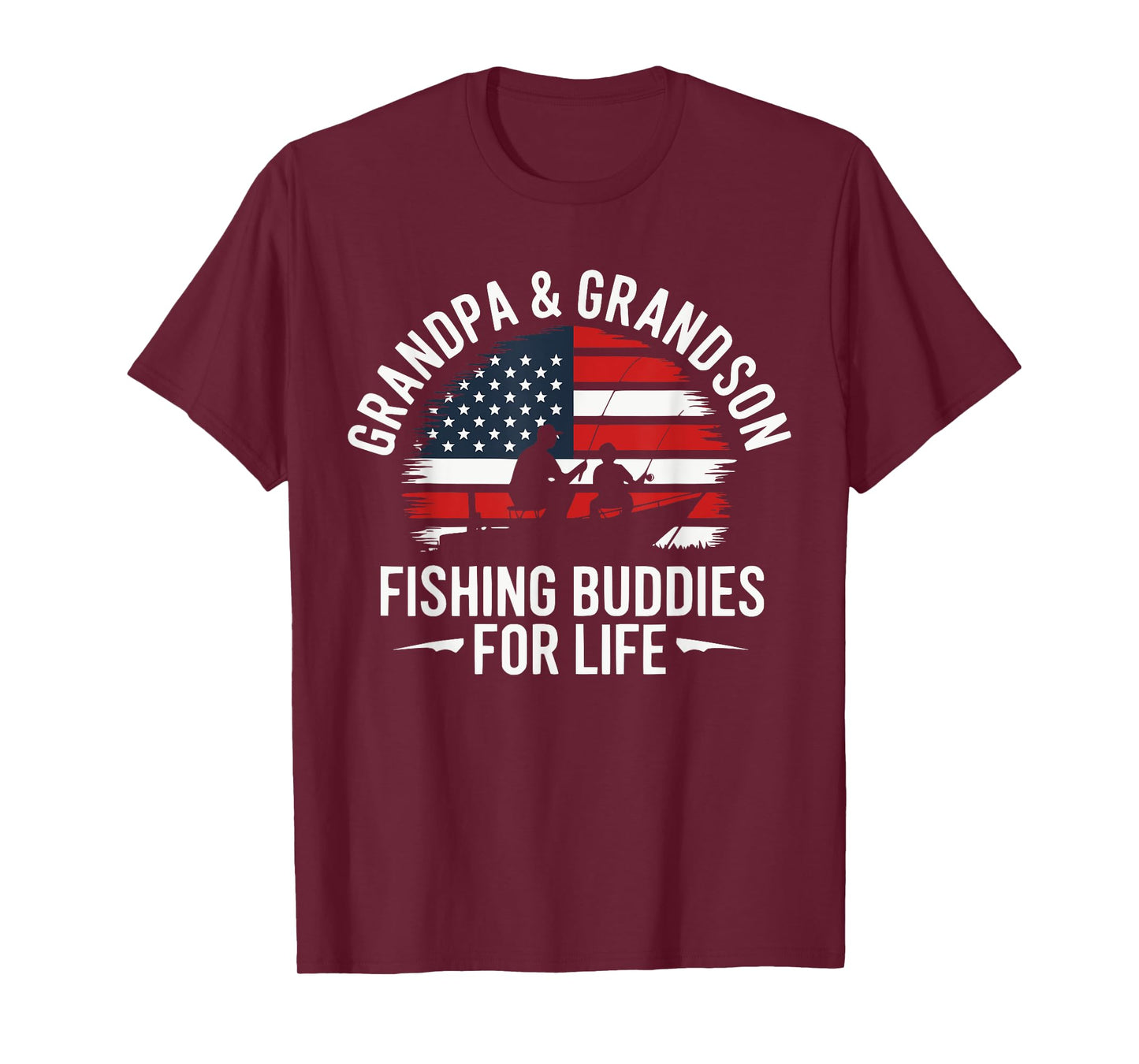 Grandpa & Grandson Fishing Buddies for Life Matching T-Shirt