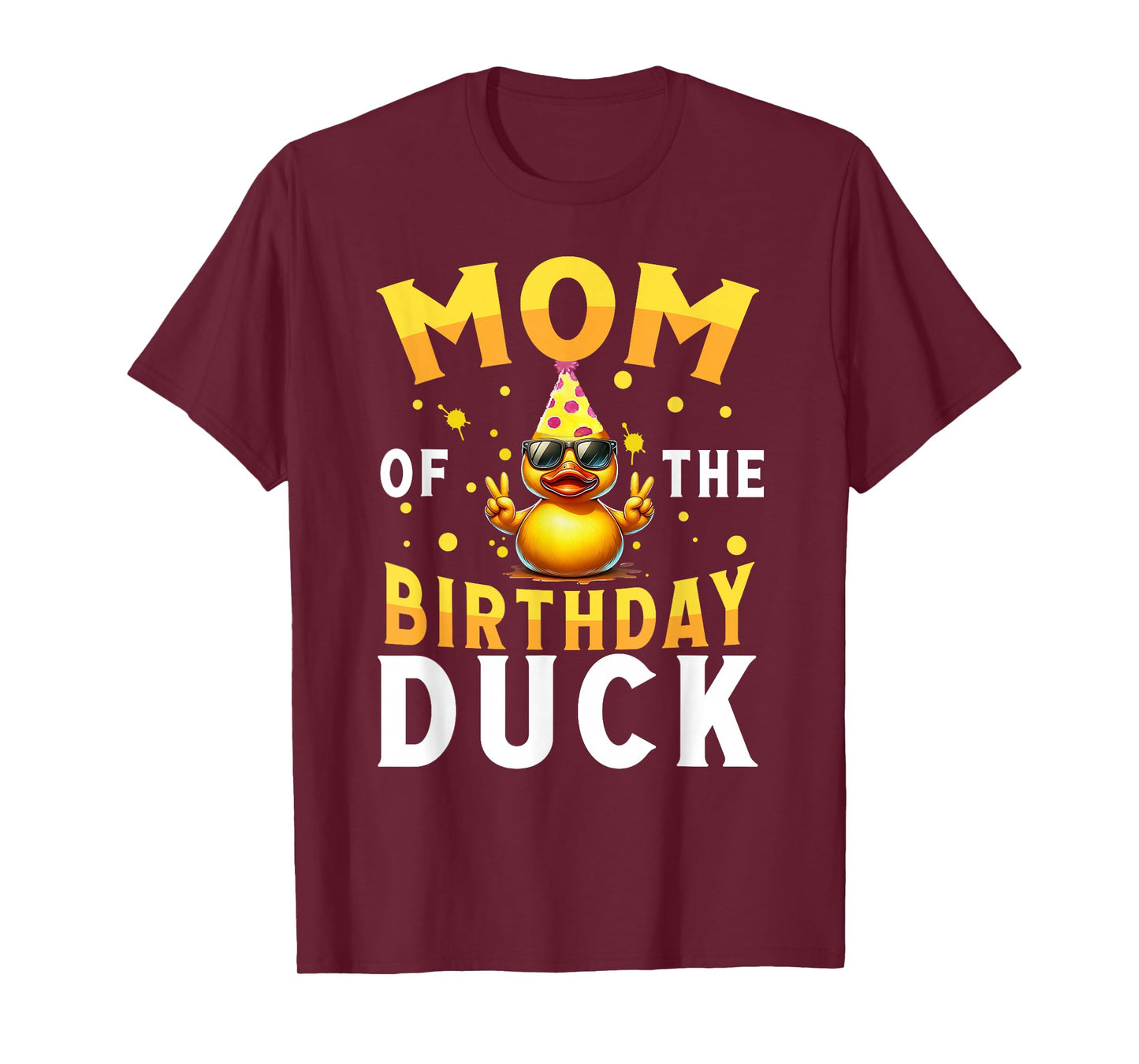 Funny Mom Of The Birthday Duck Crew Rubber Duck Bday Family T-Shirt