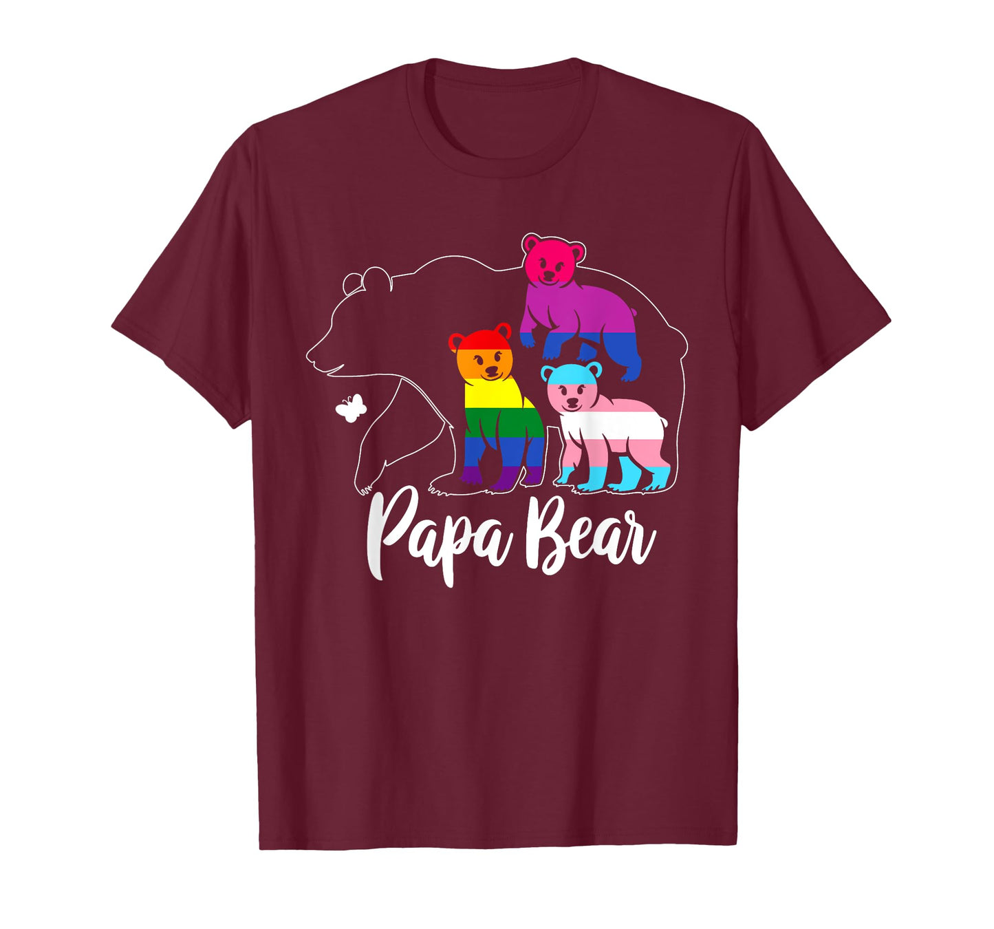 Free Dad Hugs Proud Papa Bear LGBT Gay Pride Father's Day T-Shirt