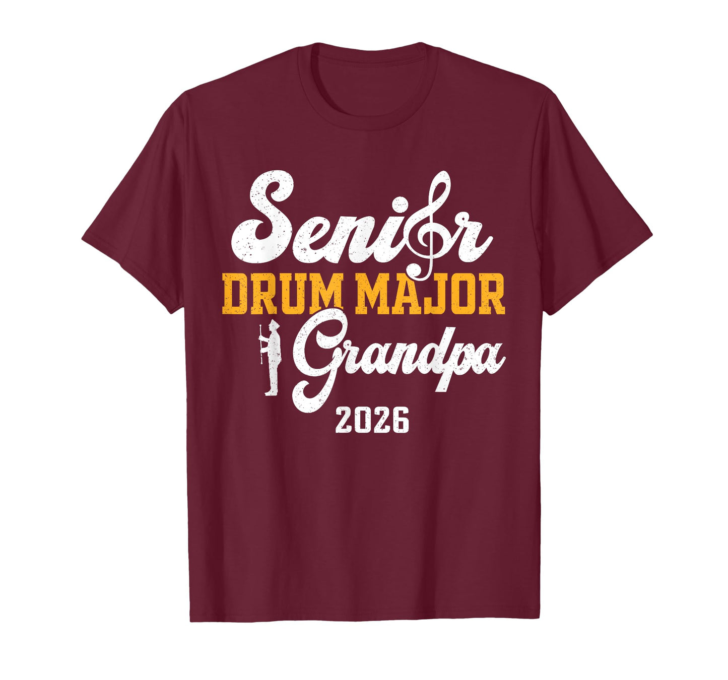Senior Drum Major Grandpa 2026 Graduation Matching Family T-Shirt