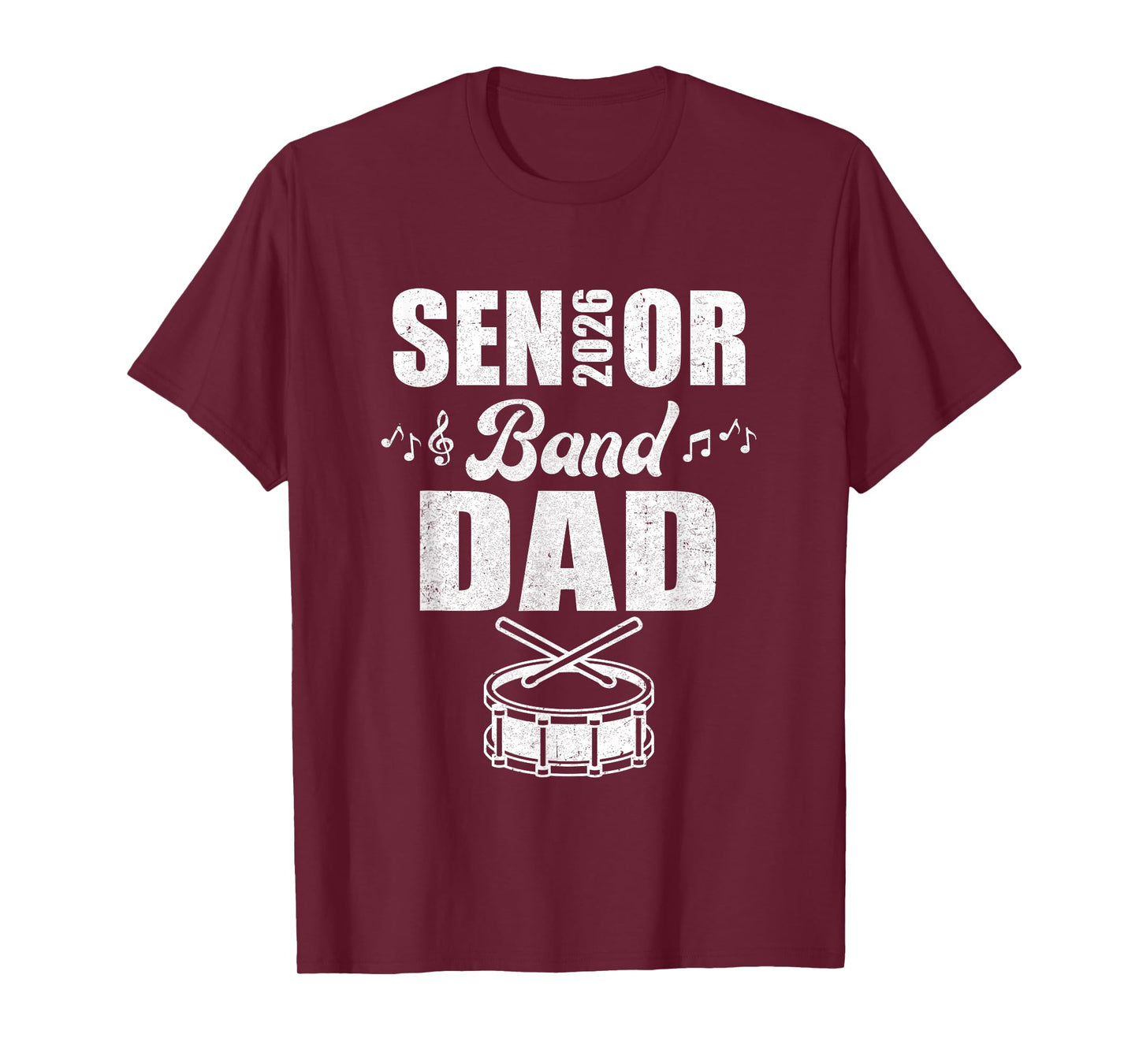Senior Band Dad 2026 Marching Band Class Of 2026 Drum T-Shirt