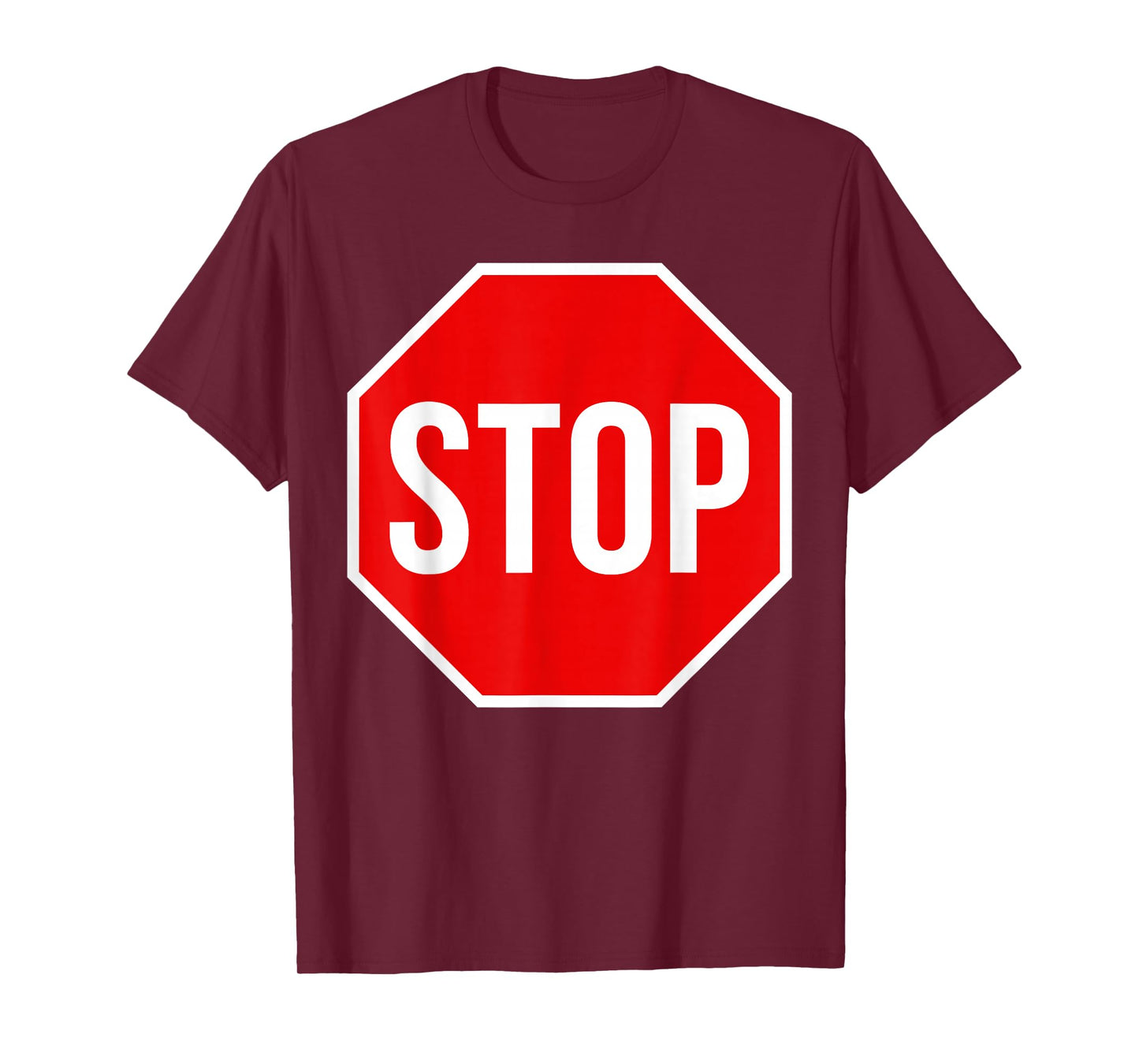 Stop Sign Shirt Adult Men Women Kids Stop Sign Costume T-Shirt
