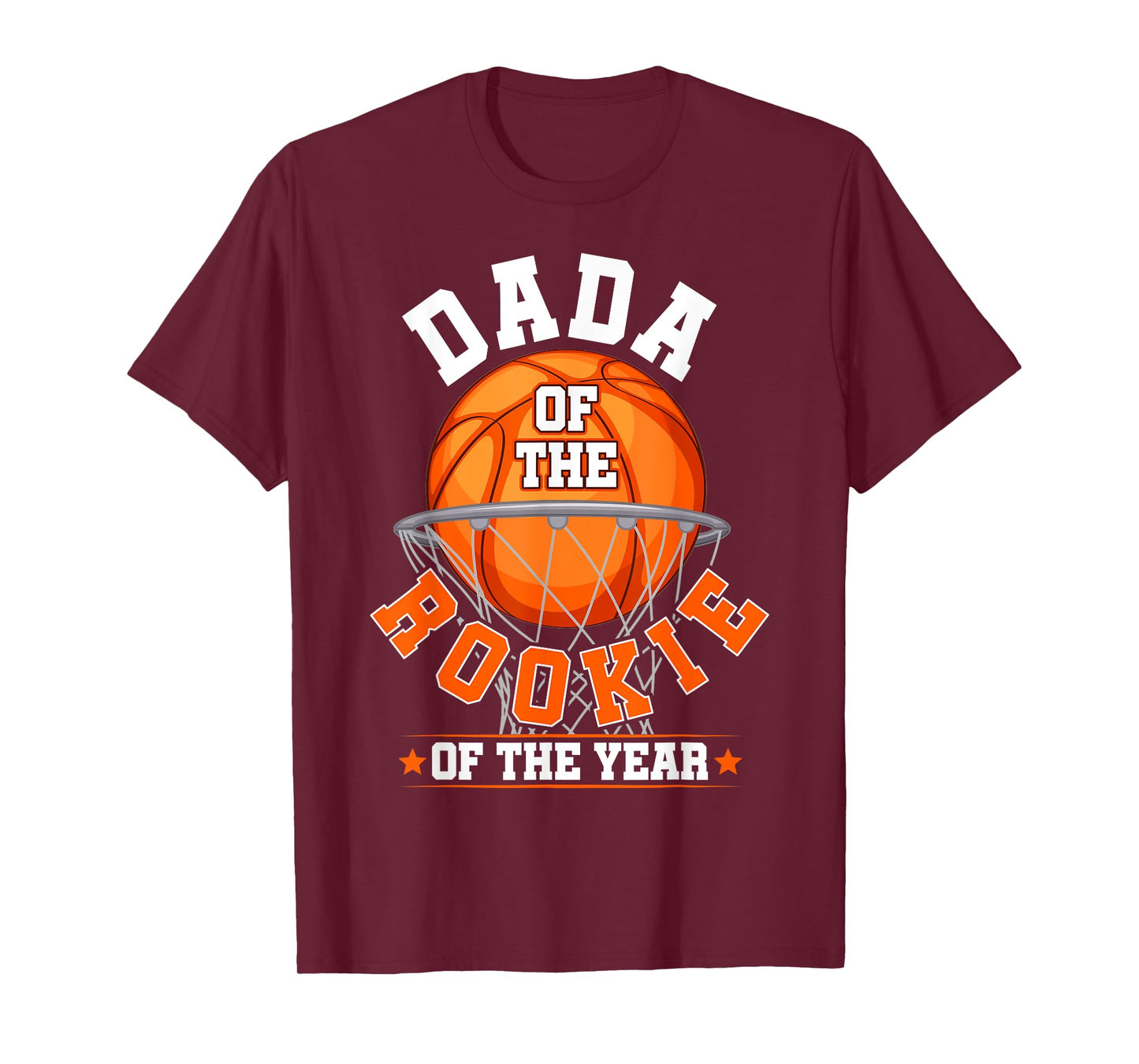 Dada of Rookie 1st Birthday Basketball Family Matching Party T-Shirt
