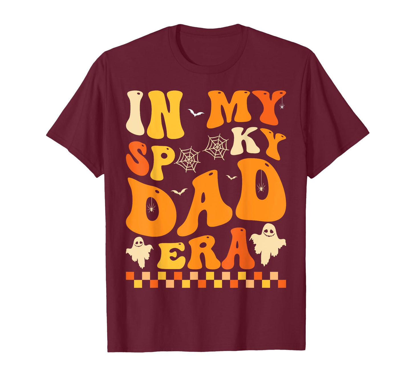 In My Spooky Dad Era Groovy Ghost Pumpkins Halloween Father T-Shirt