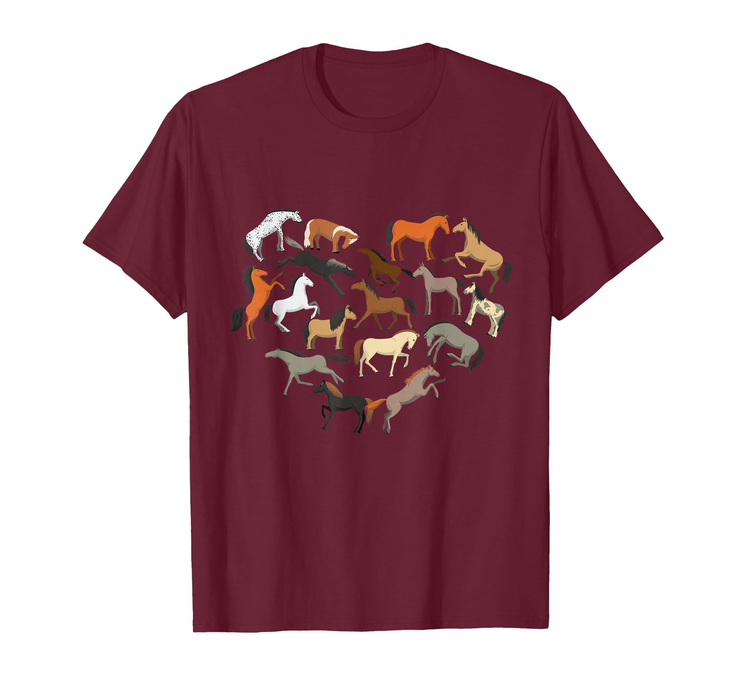 horse lover horses heart Horse Rider farm kids boy men women T-Shirt