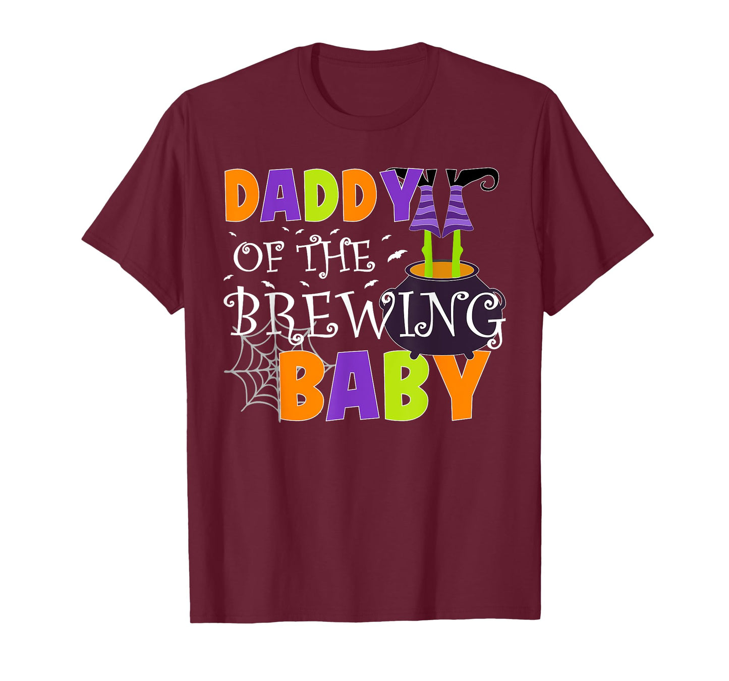 Daddy Of The Brewing Baby Halloween Witch Baby Shower Spooky T-Shirt