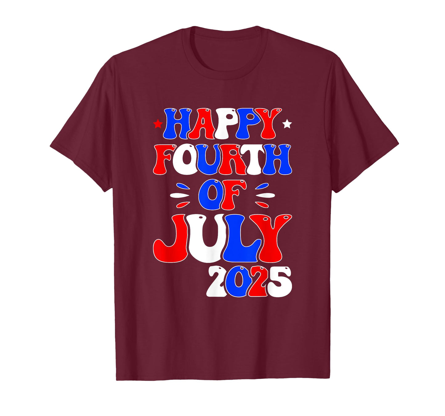 Retro Happy 4th Of July 2025 Fourth Of July For Men Women T-Shirt
