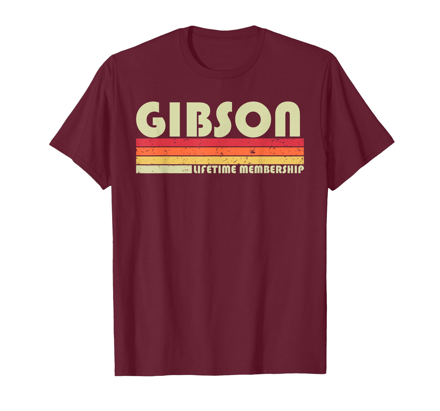 GIBSON Surname Funny Retro Vintage 80s 90s Birthday Reunion T-Shirt