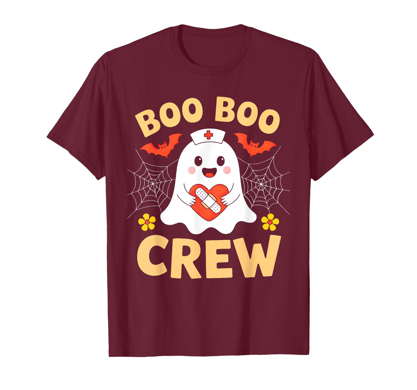 Halloween Nurse Shirt For Women Nursing Ghost Boo Boo Crew T-Shirt