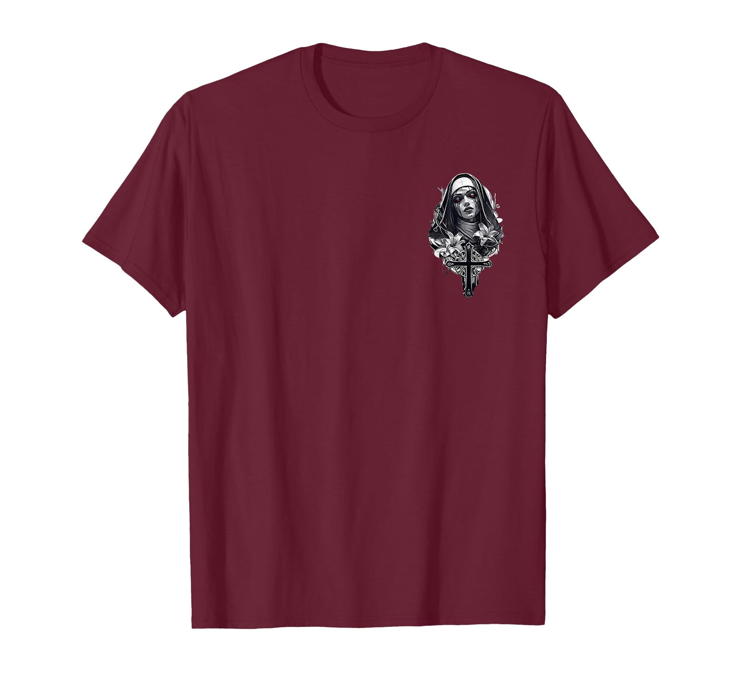 Please Do Not Feed The Whorses Drugs Retro Nun (2 Side) T-Shirt