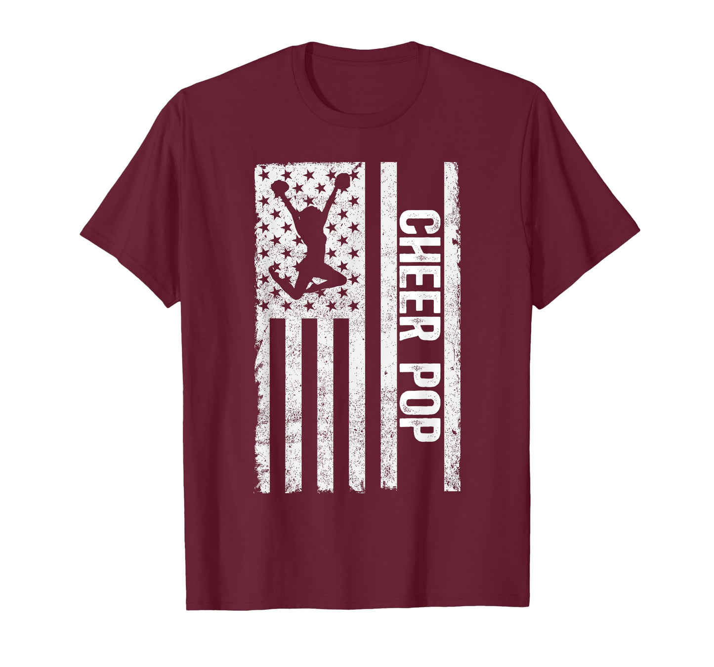 Cheer Pop Of A Cheerleader Pop US Flag Cheerleading Pop T-Shirt