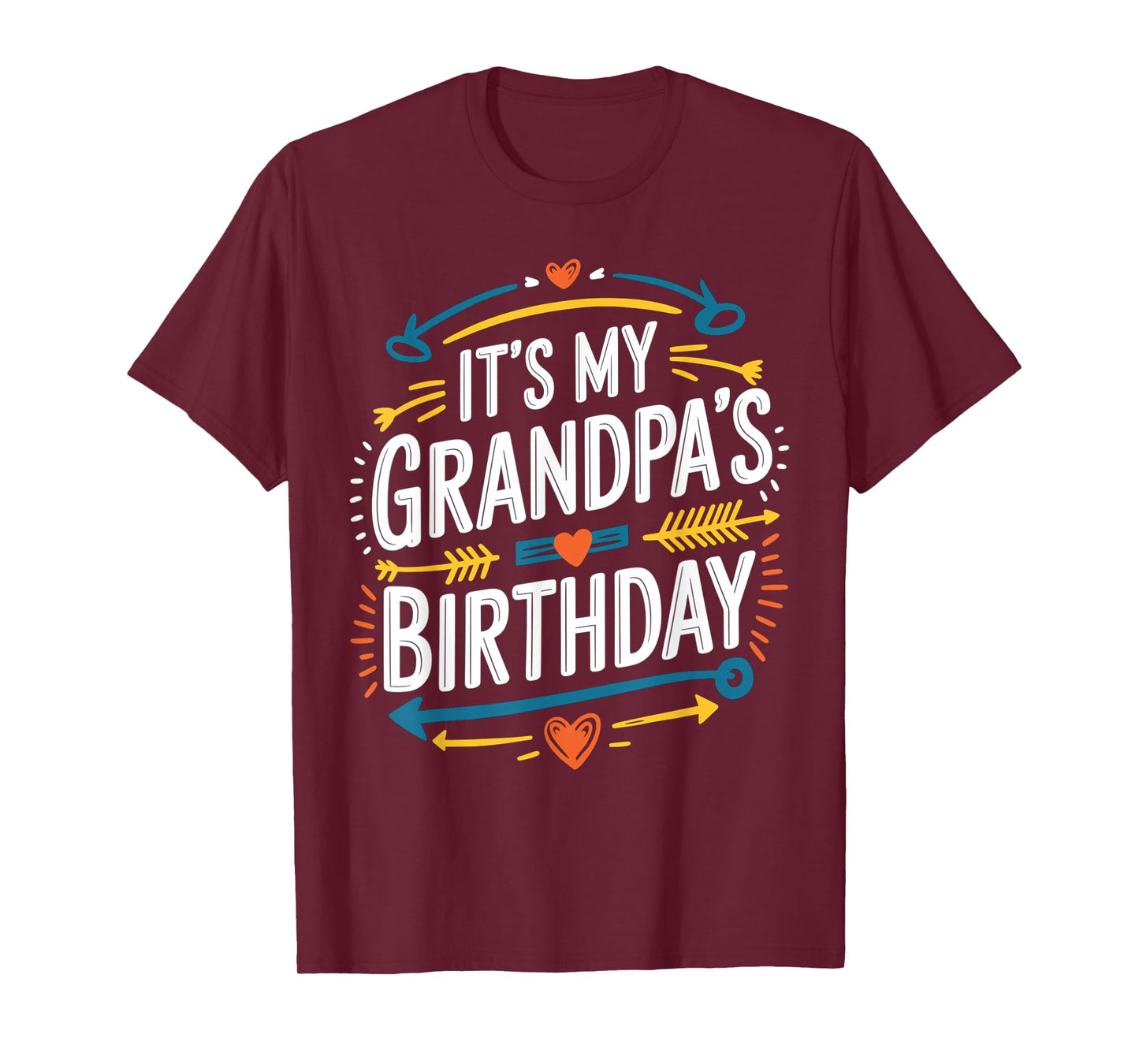 It's My grandpa's Birthday Boho Nostalgia Design Women Kids T-Shirt