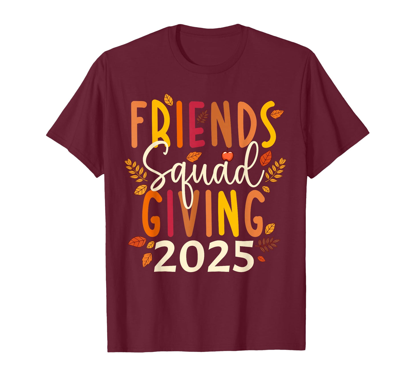 Retro Friendsgiving Squad 2025 Thanksgiving Group Fall T-Shirt