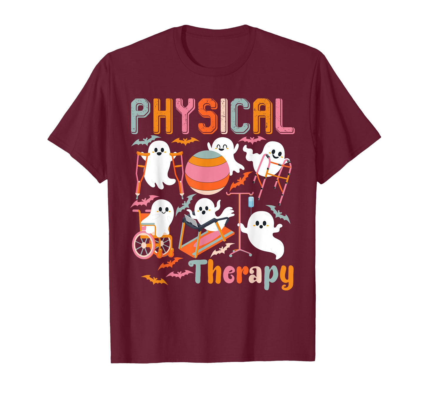 Cute Ghost Physical Therapy PT Physical Therapist Halloween T-Shirt