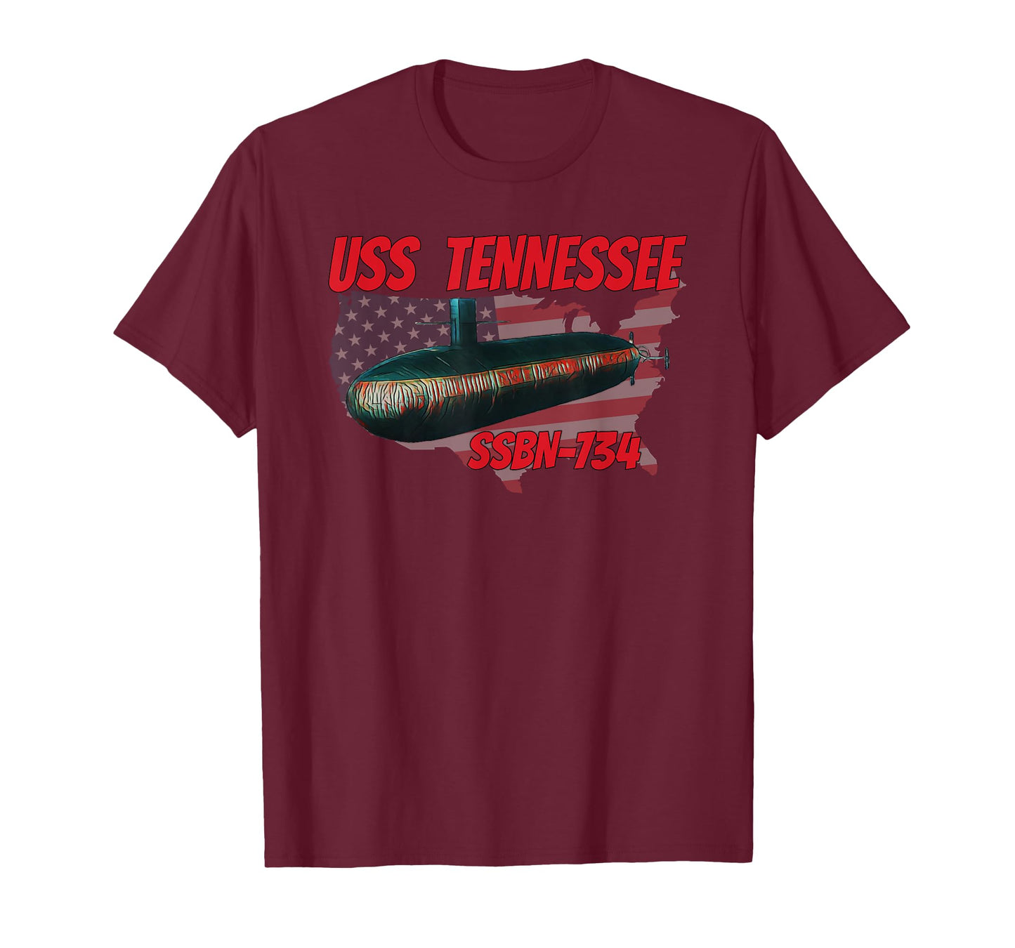 USS Tennessee SSBN-734 Submarine Veterans Day Father Grandpa T-Shirt