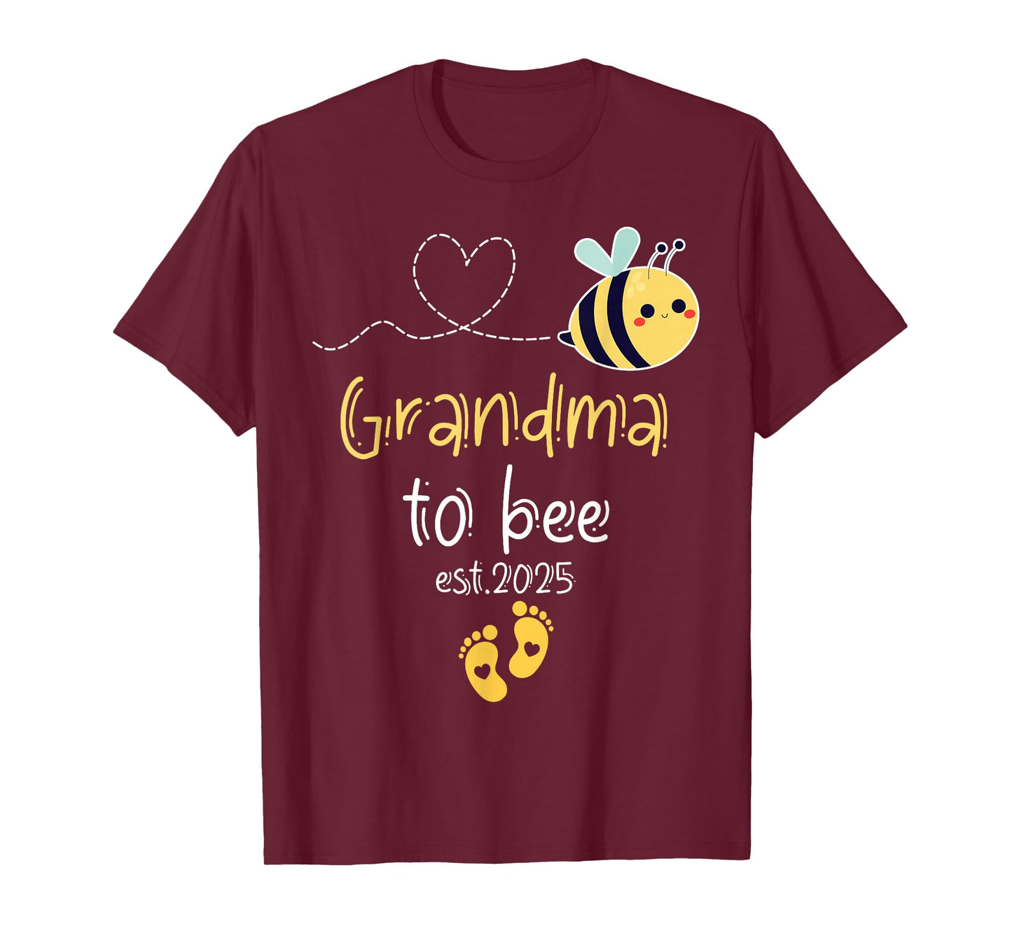 Cute Promoted To Grandma To Bee 2025 Family Pregnancy T-Shirt