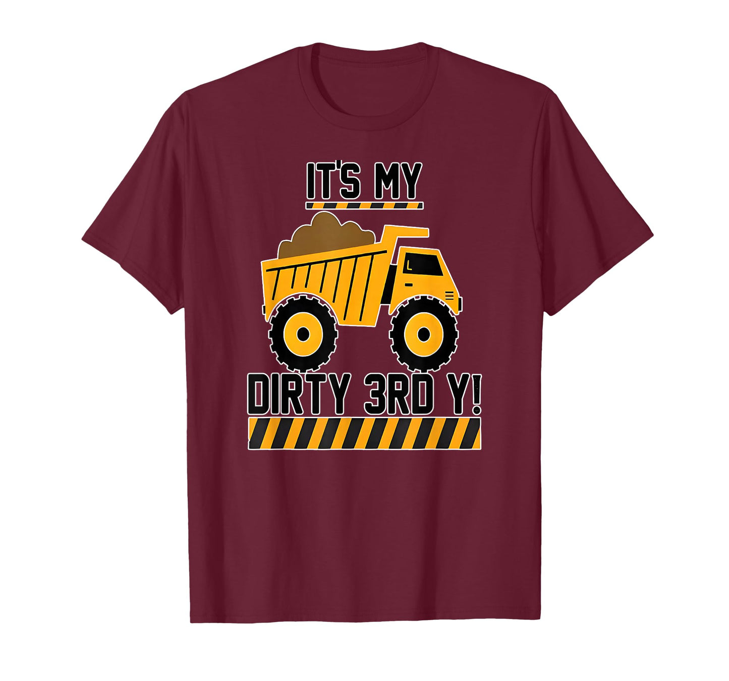 Kids Construction Truck 3rd Birthday Boy Builder 3 Three T-Shirt