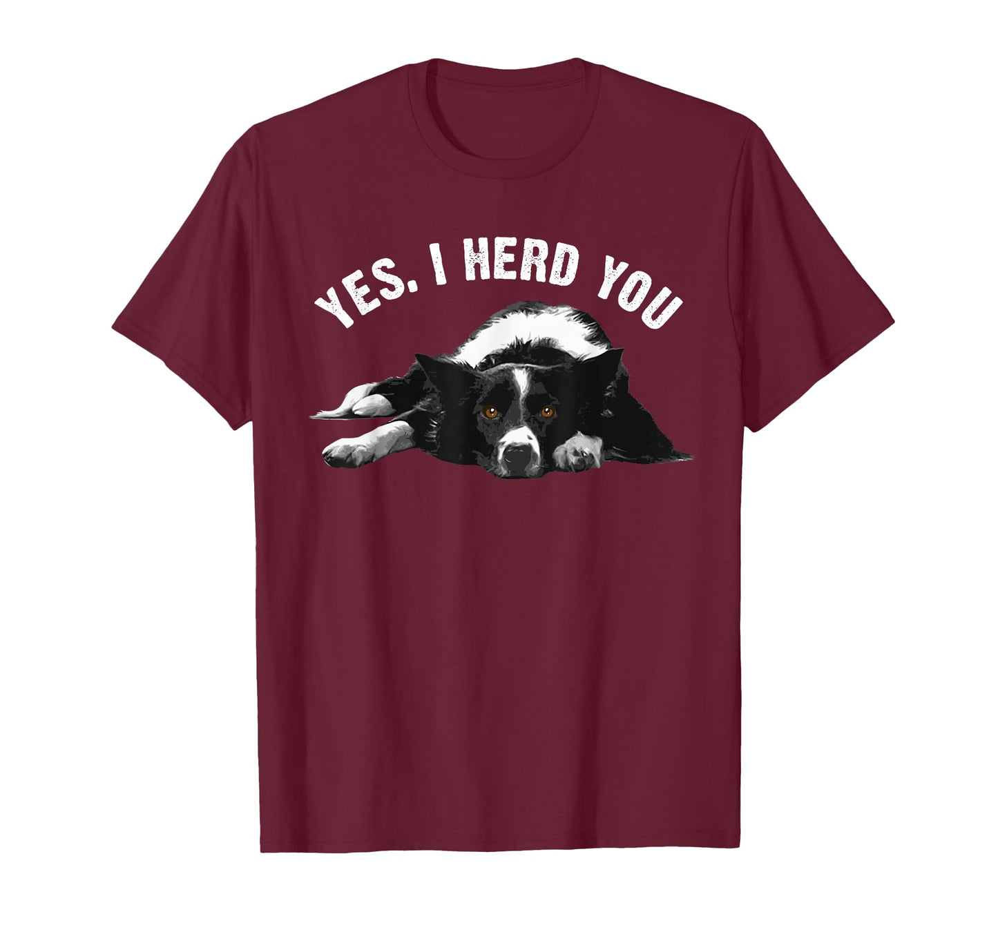 Funny Border Collie Art Men Women Puppy Border Collie Lovers T-Shirt