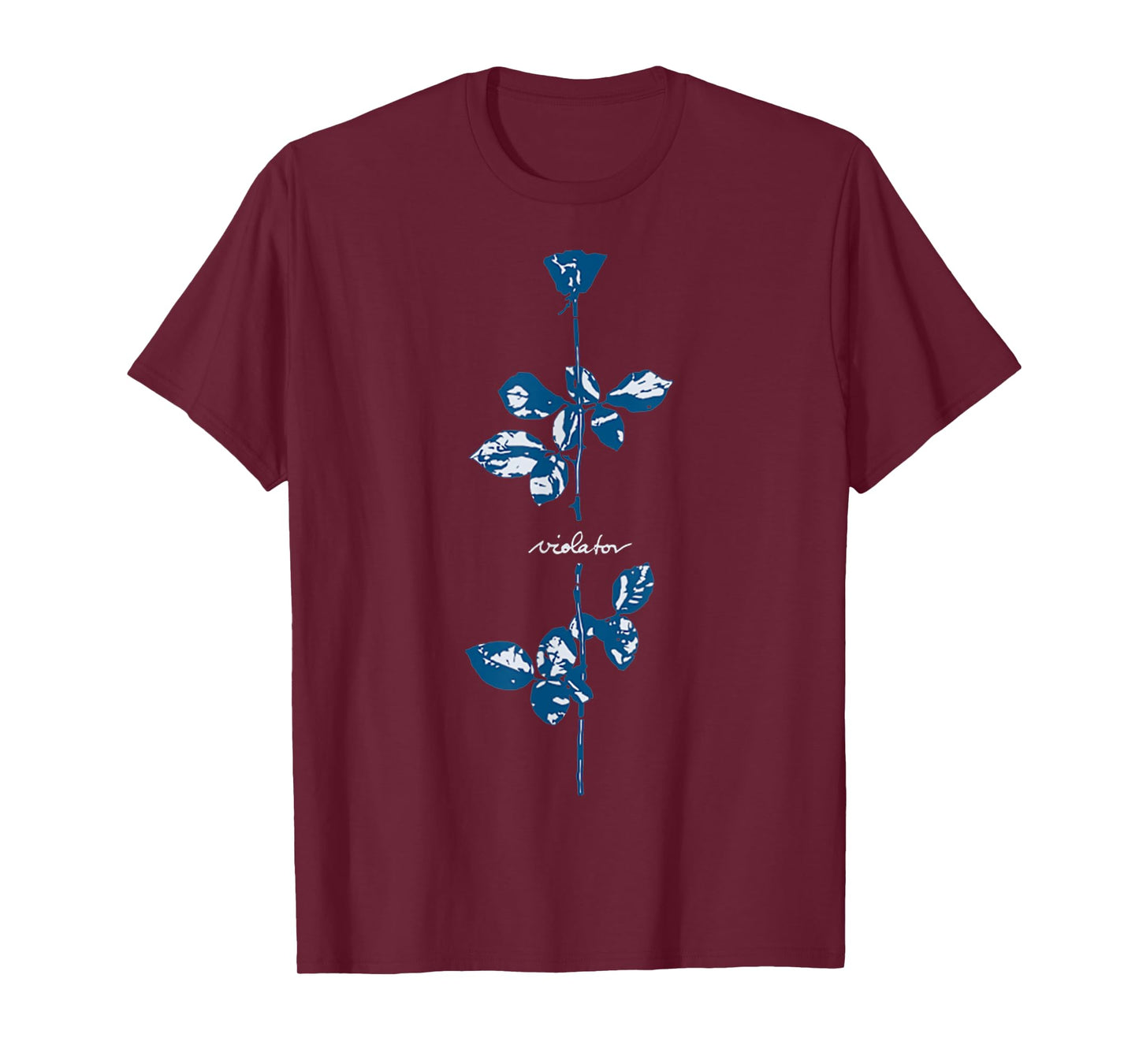 Vintage Basic Policy Funny Quote Violator Retro Blue Rose T-Shirt