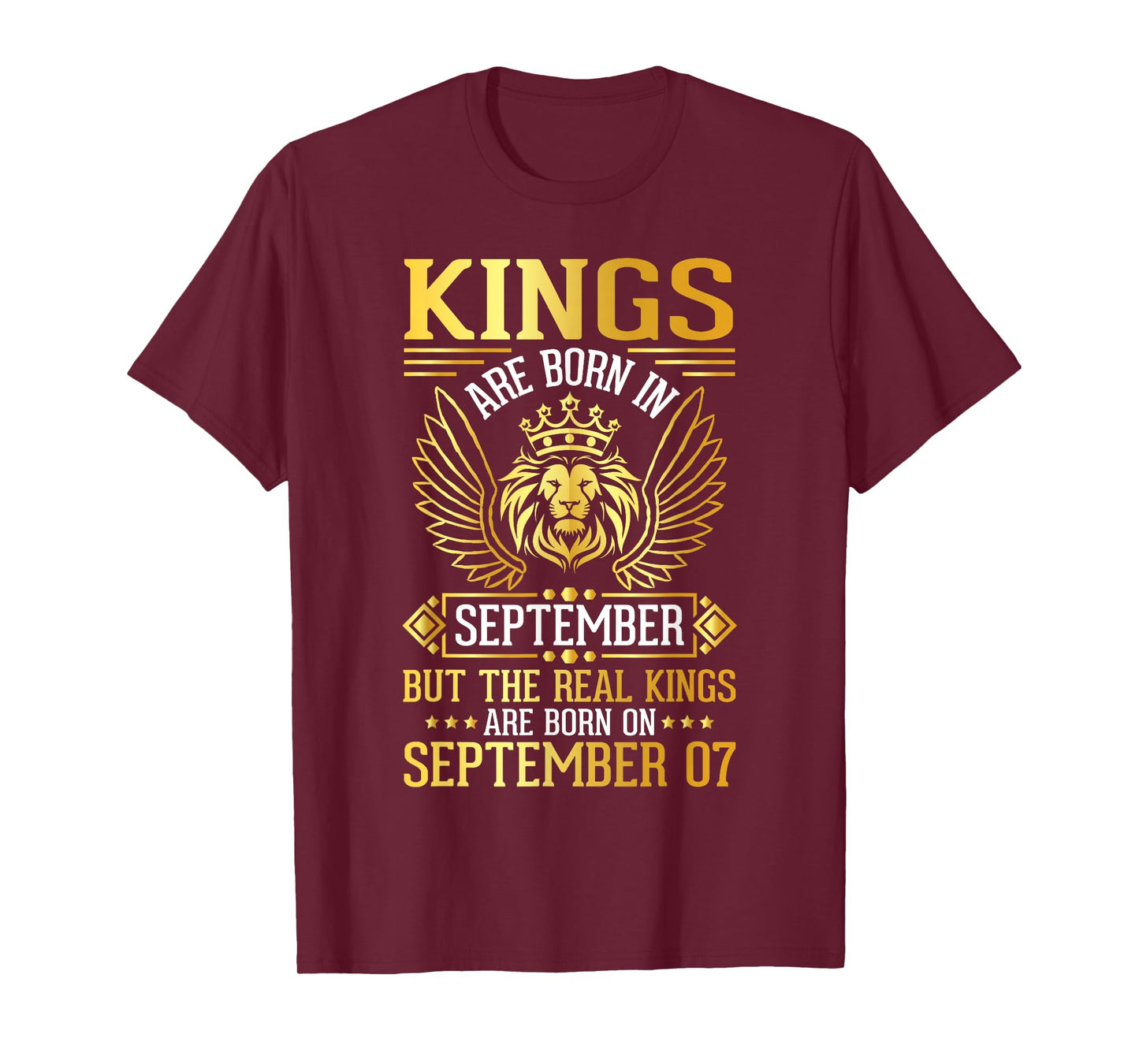 Kings Are Born In Sept Real Kings Are Born On September 07 T-Shirt