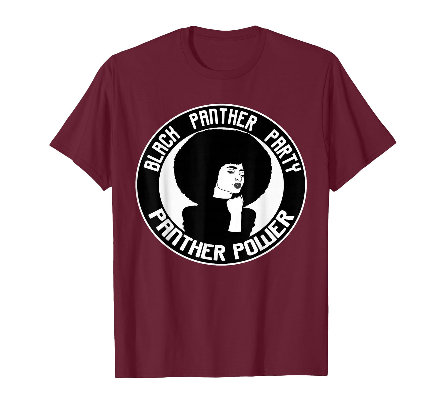 Black History Panther Party Logo Afro Hair T-Shirt