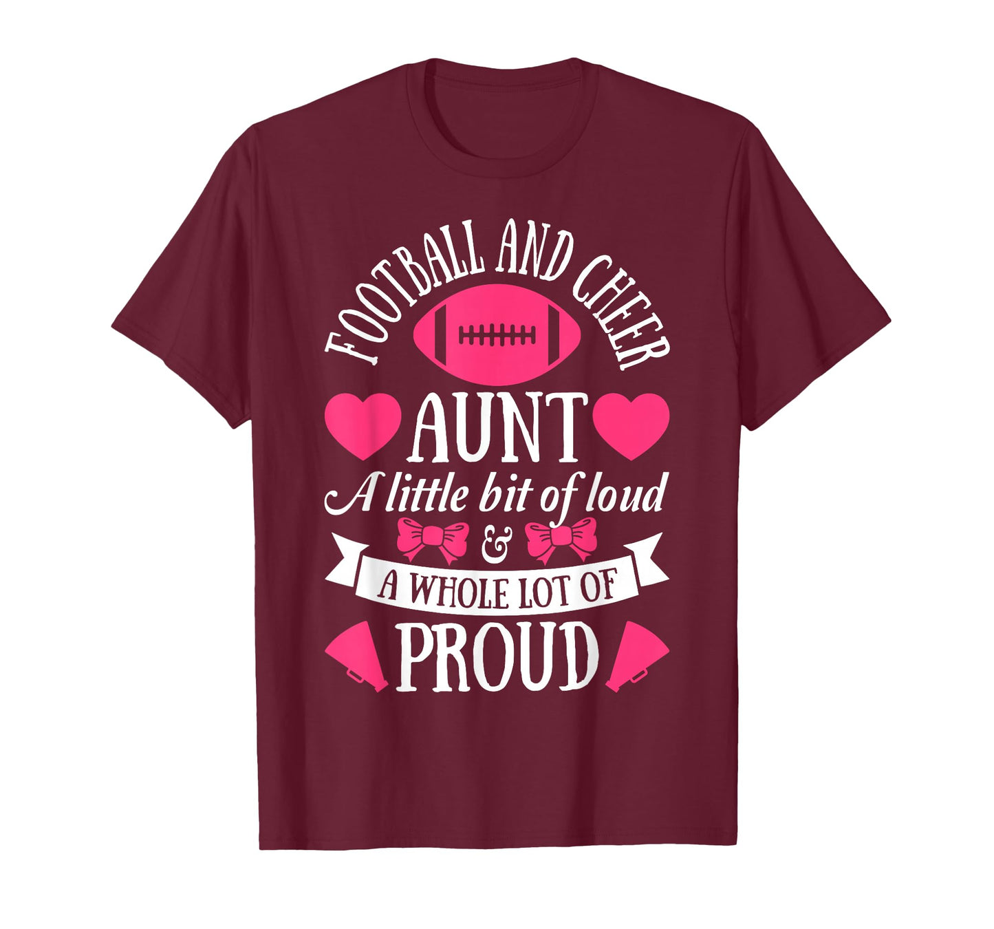 Football and Cheer Aunt Game Day Funny Gifts T-Shirt
