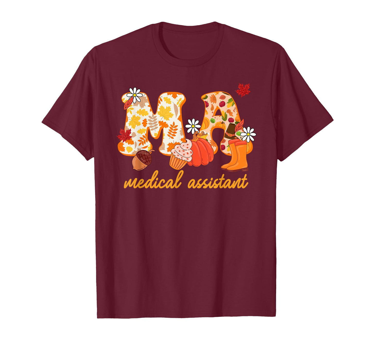MA Medical Assistant Fall Pumpkin Cute T-Shirt