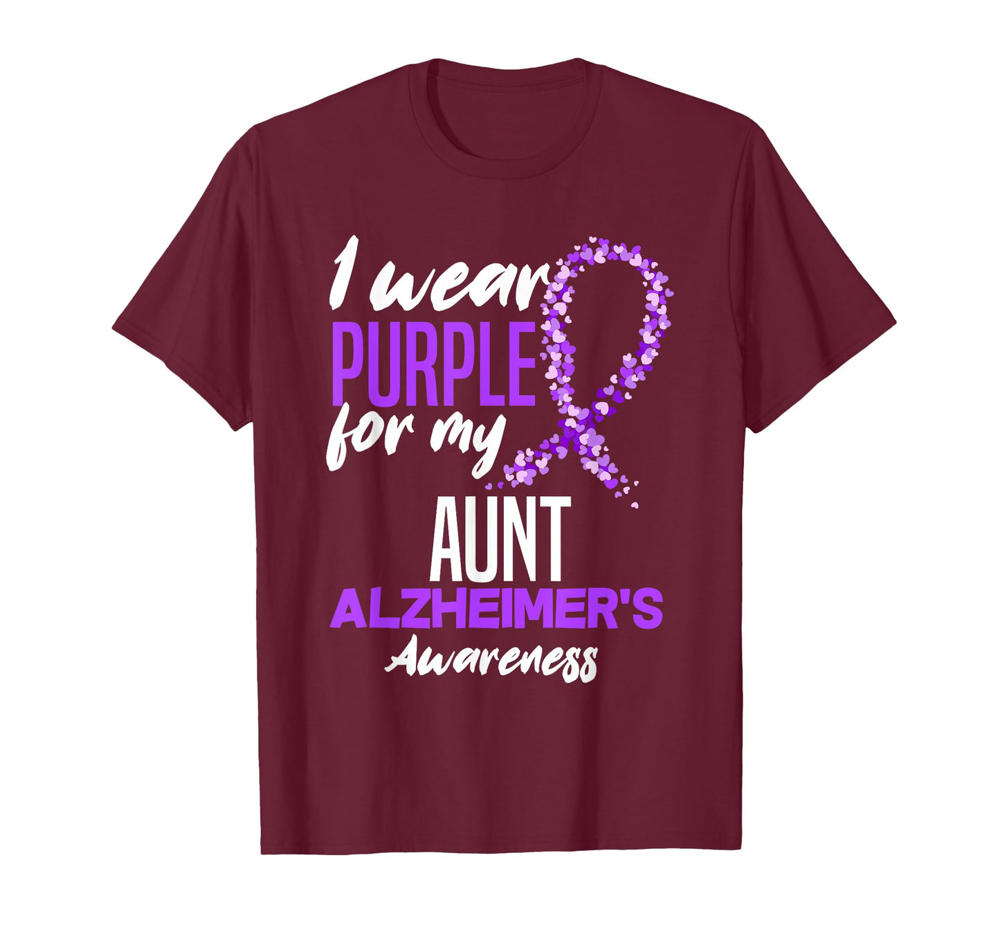 I Wear Purple For My Aunt Dementia Alzheimer's Awareness T-Shirt