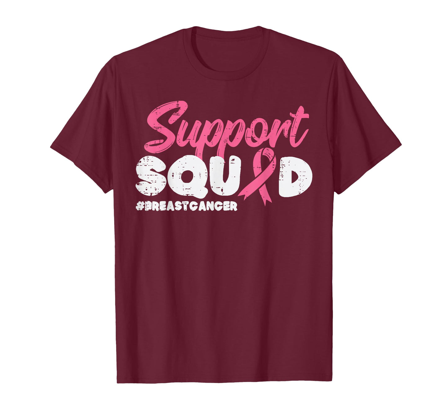 Support Squad Breast Cancer Awareness Ribbon Men Women Kids T-Shirt