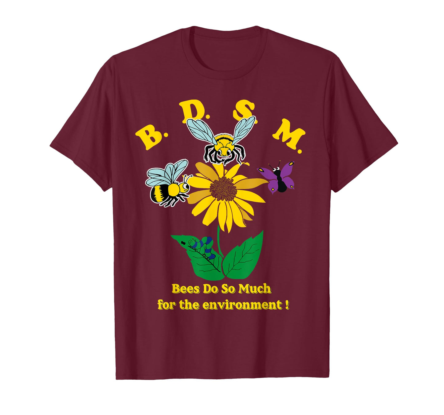 BDSM Bees Do So Much For The Environment Vintage Bee Flower T-Shirt
