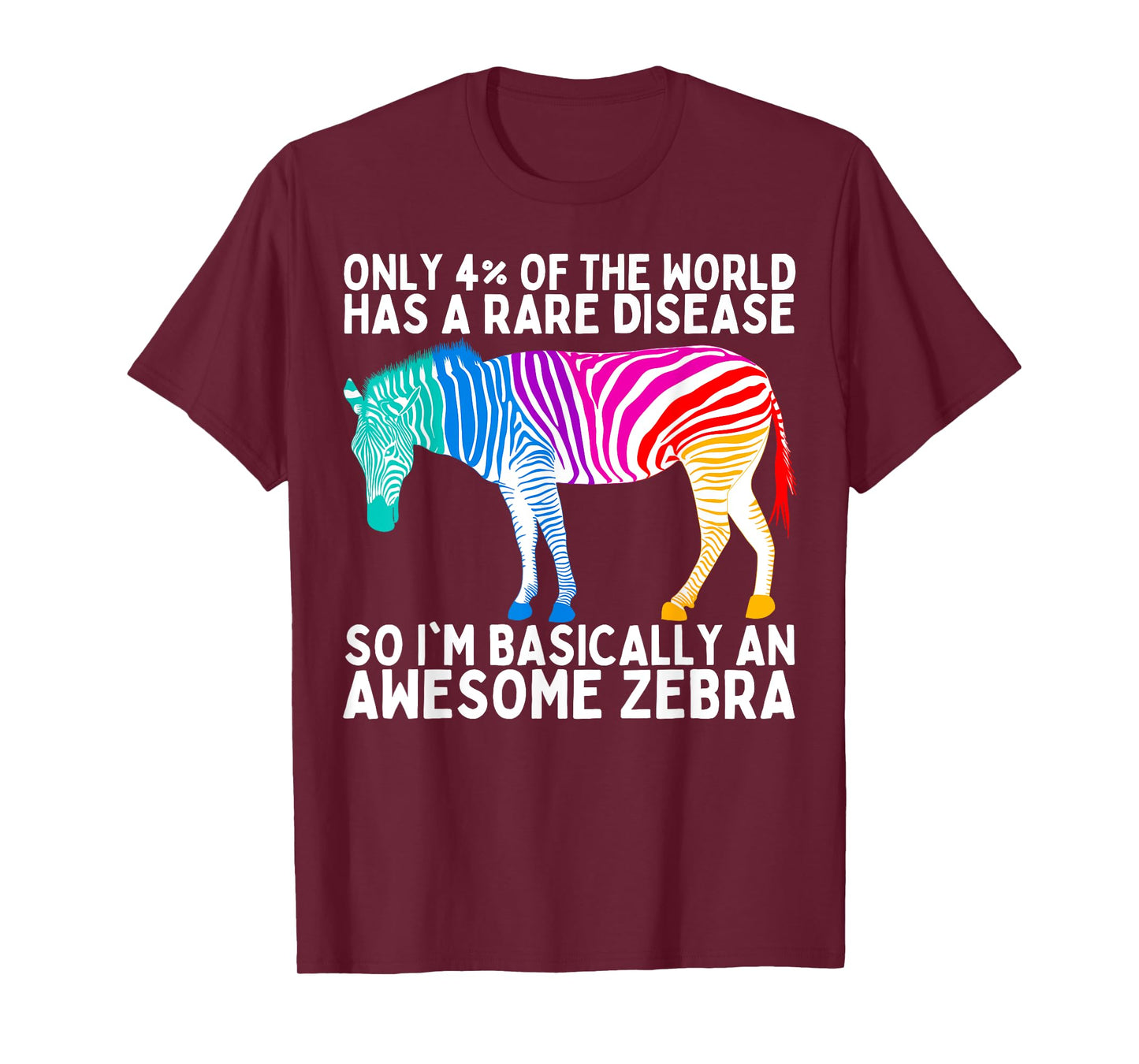 Rare Disease Awareness Day Zebra Ribbon T-Shirt