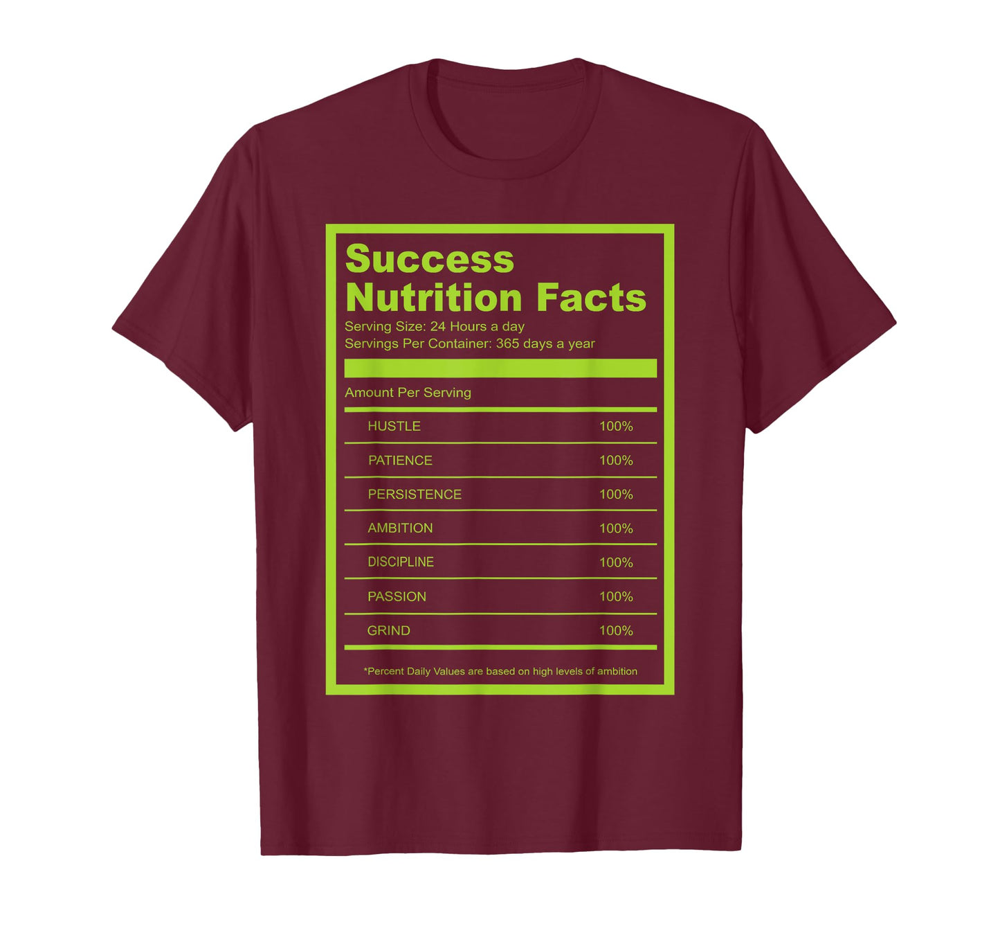 Success Nutrition Facts T-Shirt