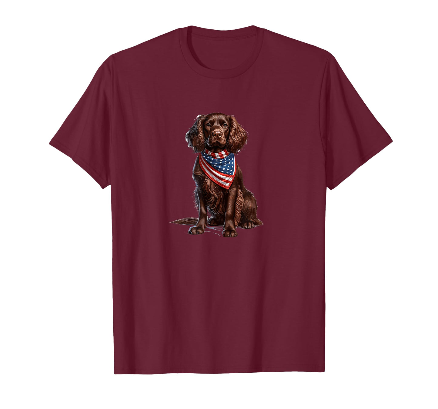 Boykin Spaniel American Bandana Funny Fourth of July America T-Shirt