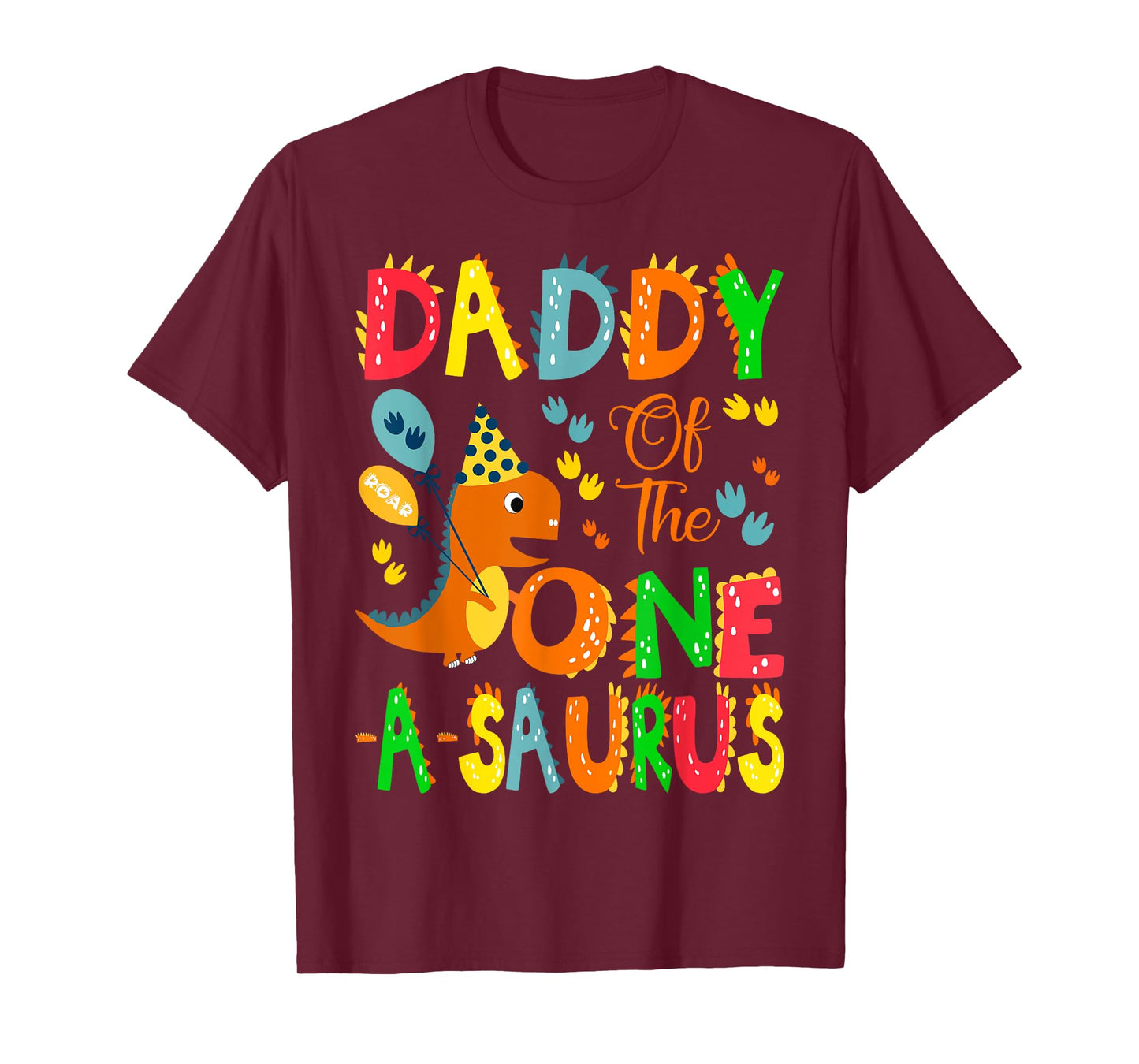 Daddy of The One-A-Saurus 1St Birthday Boy Dinosaur T-Shirt