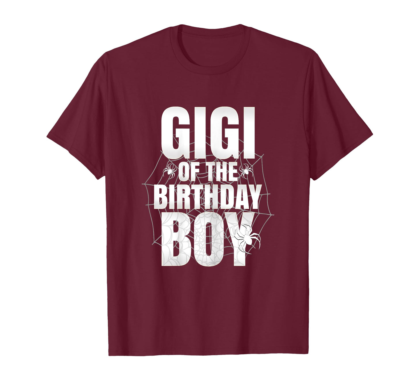 Gigi Of The Birthday Boy Matching Family Spider Web Funny T-Shirt