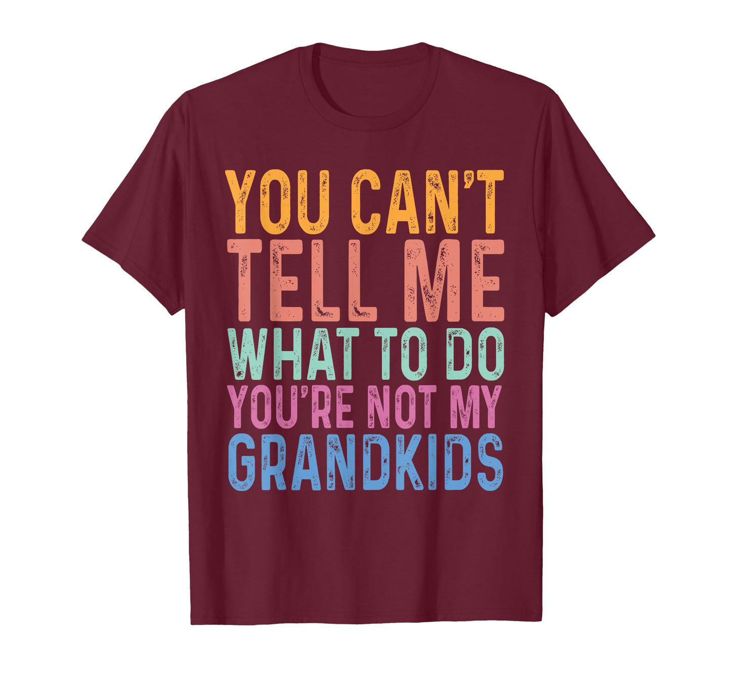 You Can't Tell Me What To Do You Are Not My Grandkids Funny T-Shirt