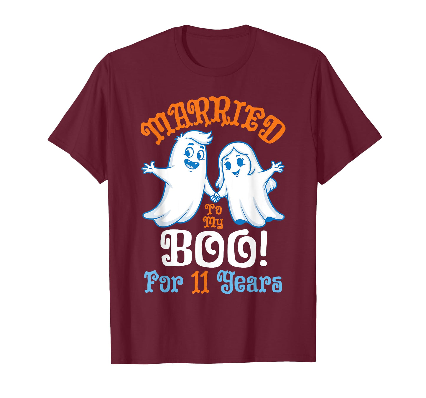 Married to My Boo for 11 Years Halloween Anniversary Couple T-Shirt