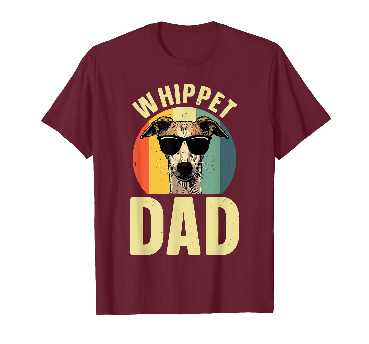 Cool Whippet Art For Men Dad Pet Dog Whippet Lover Whippet T-Shirt