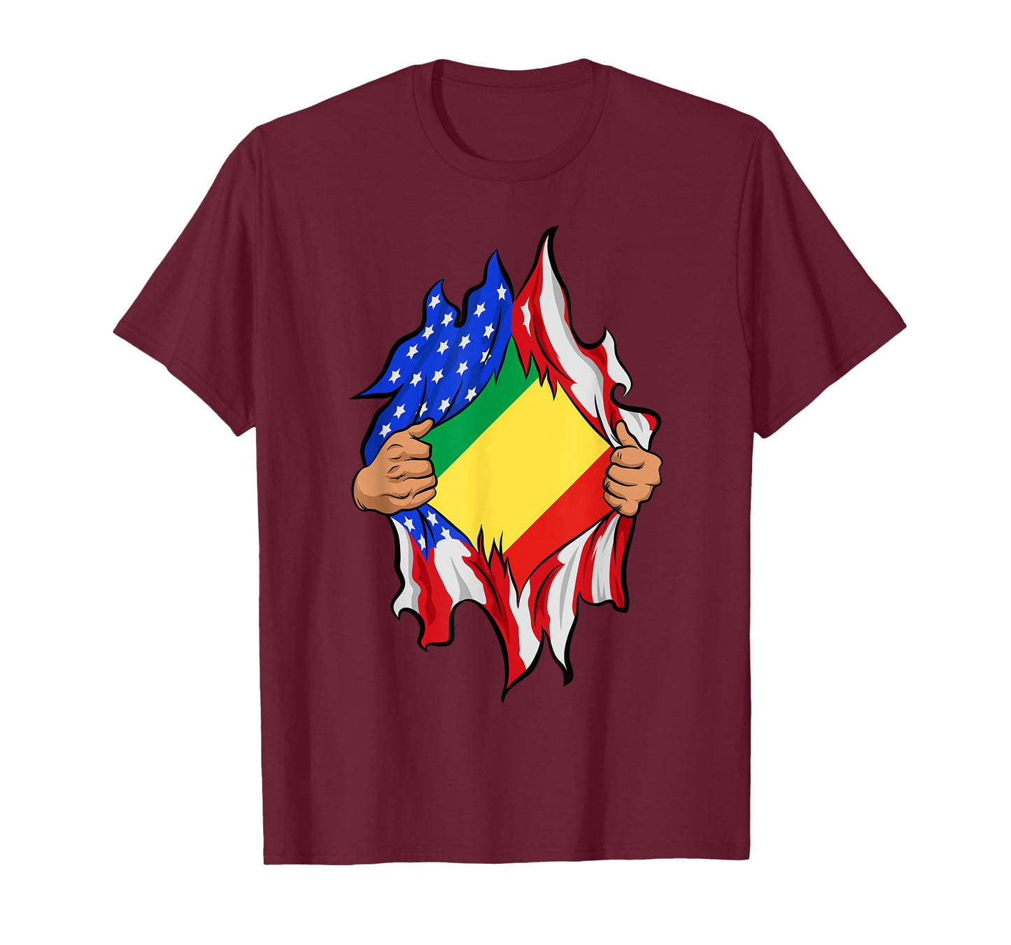 The Republic Of Congo Blood Inside Me Flag T-Shirt