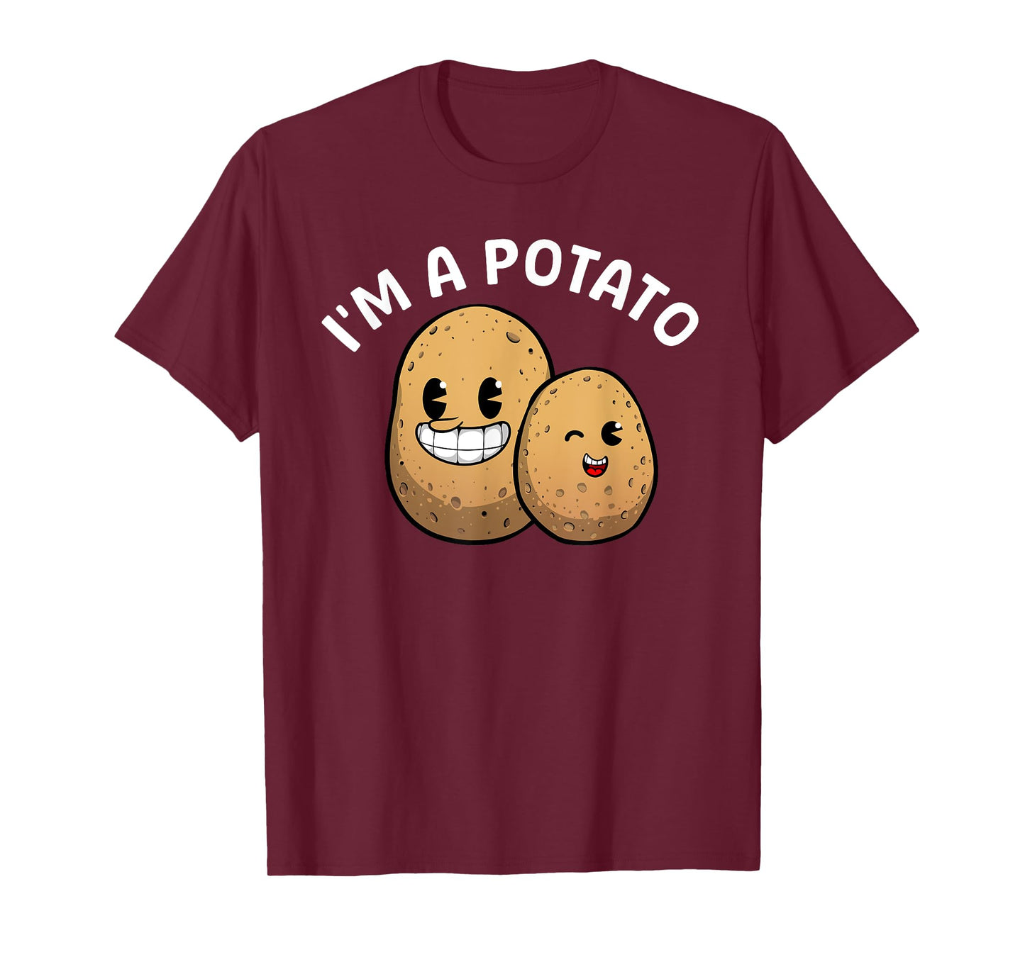 Best Potato Gift Potato Themed Accessories & Stuff Unisex Adults Kids Potato Lover T-Shirt Black Small Classic Fit Modern Classic Cartoon Potato T-Shirt
