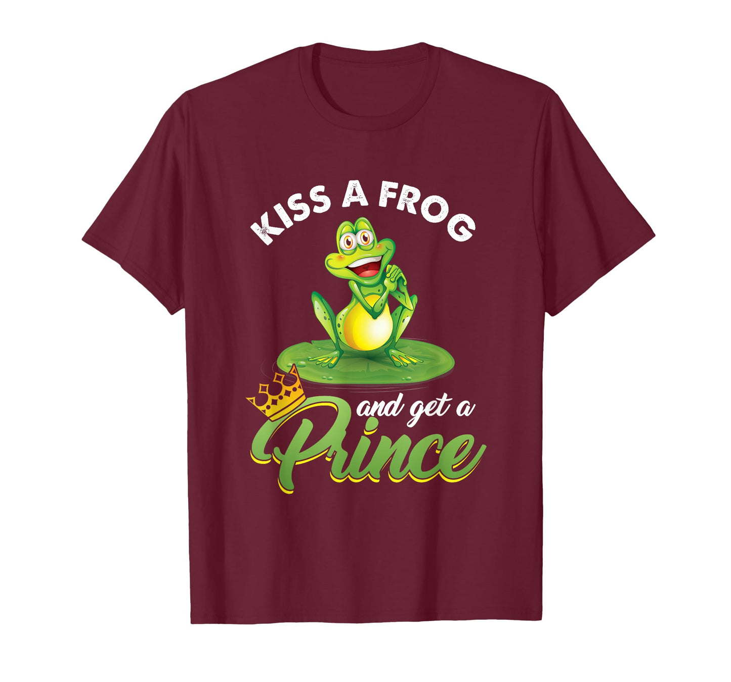Frog Lover Princess Fairy Tale Believers Kissing Frog T-Shirt