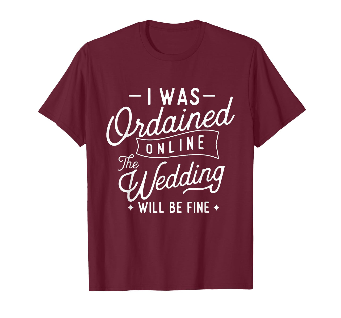 Online Ordained Minister T-Shirt - Classic Fit, Boat Neck, Short Sleeve, Black